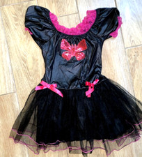 BUTTERFLY Black Pink Tutu GIRLS COSTUME DRESS SIZE med 6/8 y6x