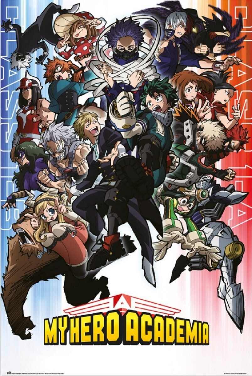 MY HERO ACADEMIA 1A & 1B POSTER NEW 24x36 JAPANESE MANGA ANIME