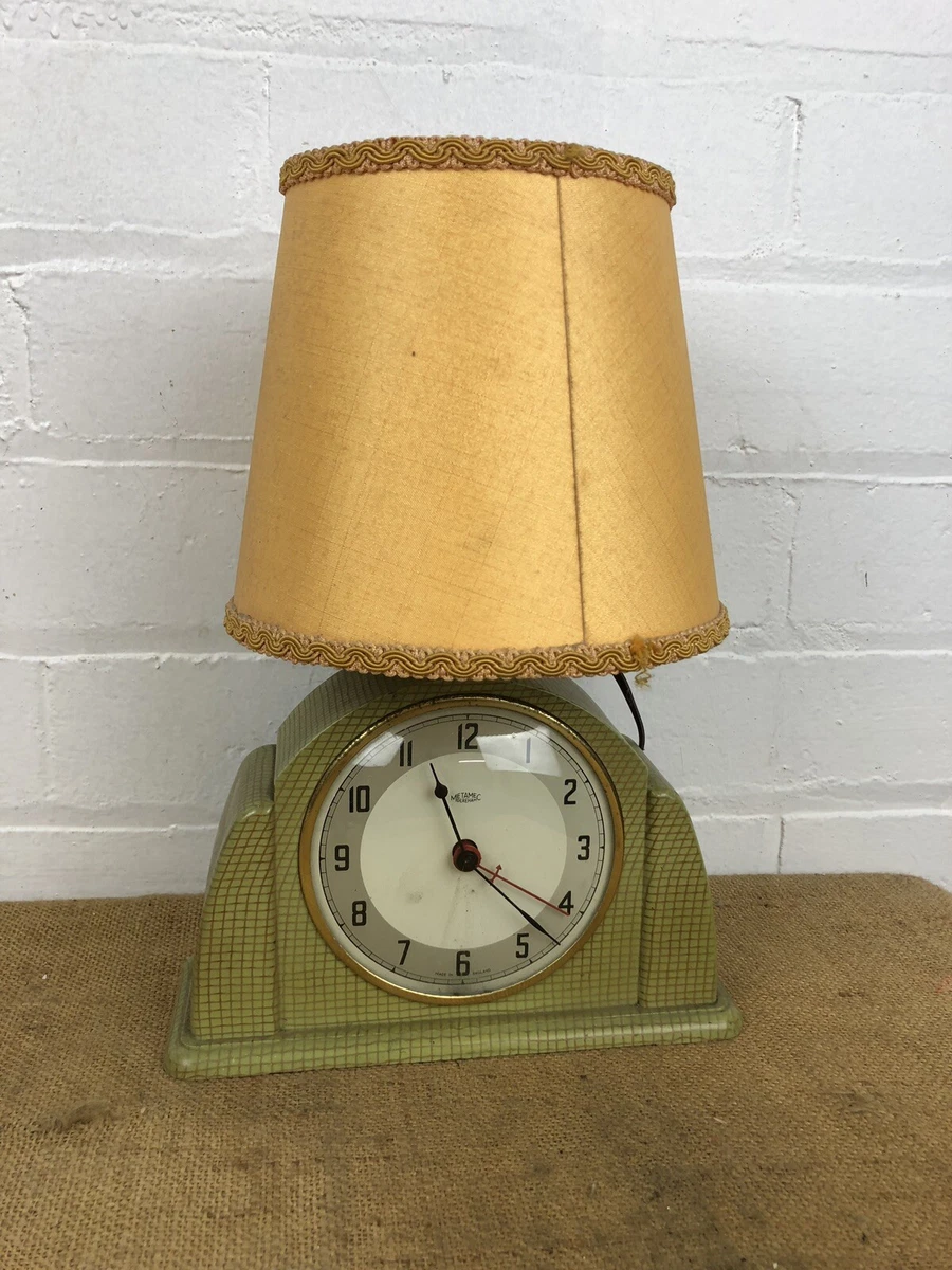 Bedside lamp with sale clock
