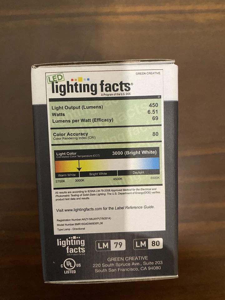 MAKE AN OFFER - Case Of 12 Green Creative LED MR16 GU5.3 6W 3000K 36° - Image 4 of 4