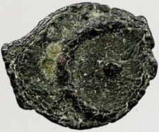 80BC Biblical Jerusalem Widow's Mite ALEXANDER JANNAEUS Coin HENDIN 1153 i120935