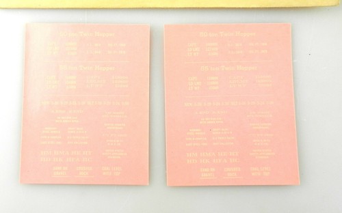 Champ Decals HO #HD-4 50 & 55 Ton TWIN HOPPER DATA Complete Set T127 - Picture 2 of 2