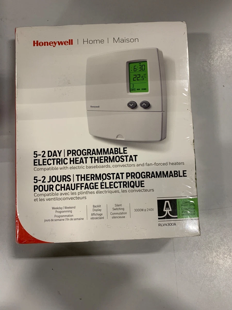Honeywell 5-2 Day Programmable Line Volt Thermostat (RLV4300A) 85267271424  | eBay
