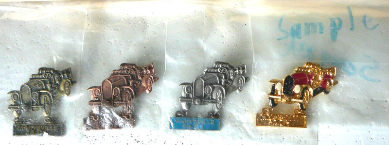 Lions club pins- ANTIQUE AUTOMOBILE SAMPLES FROM MARYSVILLE LIONS CLUB 4C-1