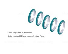 5X KF-16 Vacuum Fittings, Aluminium Centering Ring , with FKM O-ring USA Ship