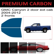 Premium Carbon Window Tint fits GMC Canyon truck 2004-2012 2 door ext cab precut