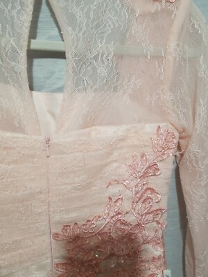Women's Izilady Formal Satin lace long Dress Sz 4 Embroidered Pearls Sequins NWT | eBay Women's Izilady Formal Satin lace long Dress Sz 4 Embroidered Pearls Sequins NWT | eBay