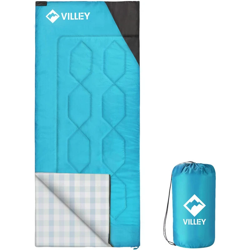 VILLEY Camping Hiking Sleeping Bag Lightweight Backpacking Sleeping Bag w/Bag
