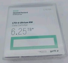 New HPE LTO-6 Ultrium 6.25TB RW Data Cartridge Backup Storage Tape C7976A Sealed