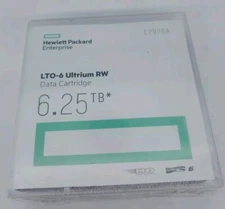 New HPE LTO-6 Ultrium 6.25TB RW Data Cartridge Backup Storage Tape C7976A Sealed