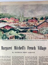 Margaret Mitchell ATL GA Print Article 1952 AJC Vimoutiers France LaHatte Art