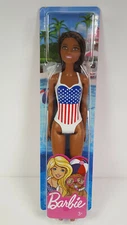 Barbie Olympic Swimmer USA Swim Team Swimsuit Pool Beach Doll American Flag NEW