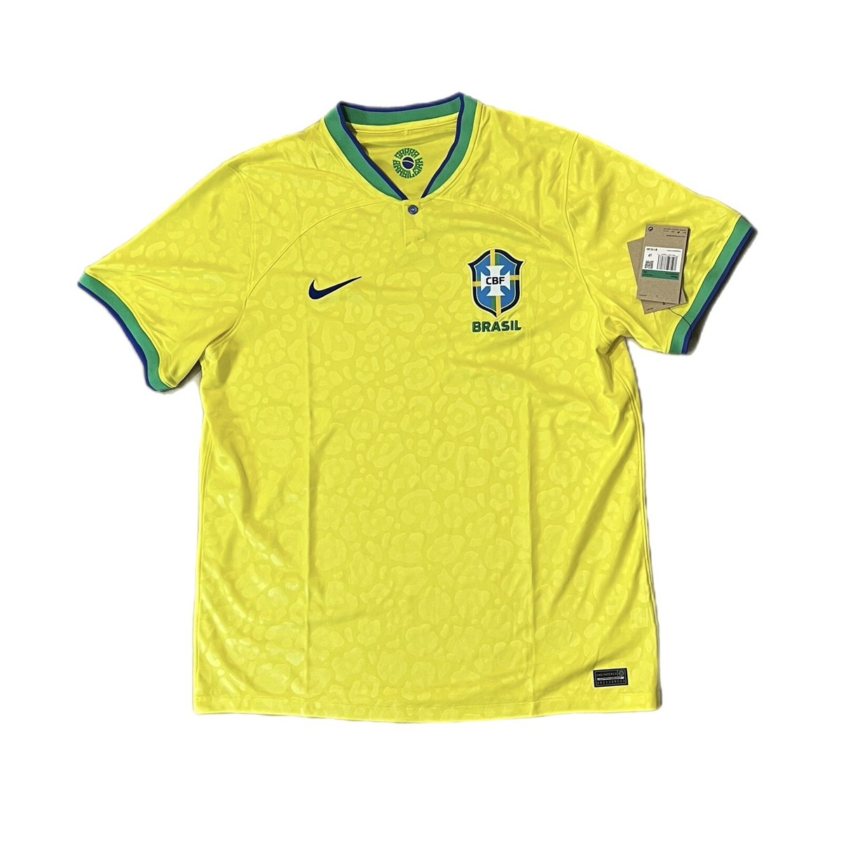 Brazil 22/23 Home Nike Vapor Match Soccer Jersey Men's Size