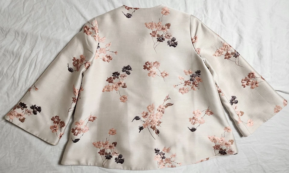 Chaqueta Blazer Co Mujer Primavera Verano 2018 Diseño Floral Japonés Talla M Foto 2 de 4