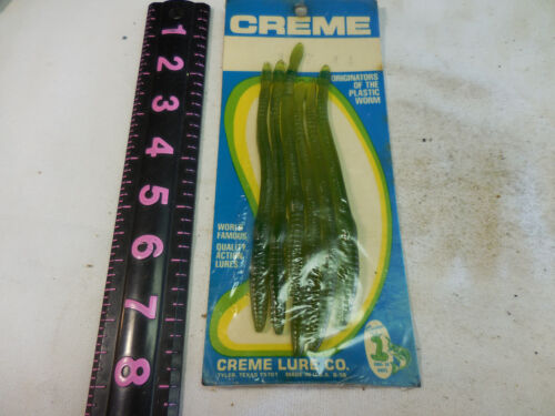 VINTAGE CREME PLASTIC WORMS - Picture 1 of 4