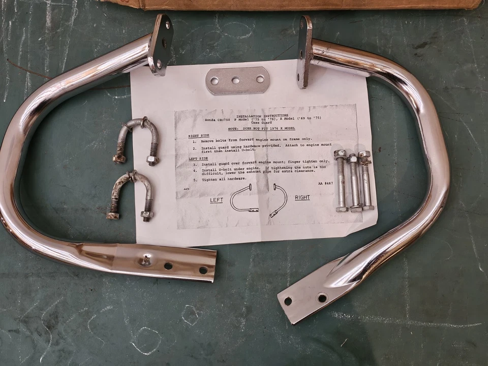 Protectores de motor de colección Honda CB750 Case Savers NOS AMCO 1969 - 1976 K&F Foto 3 de 4