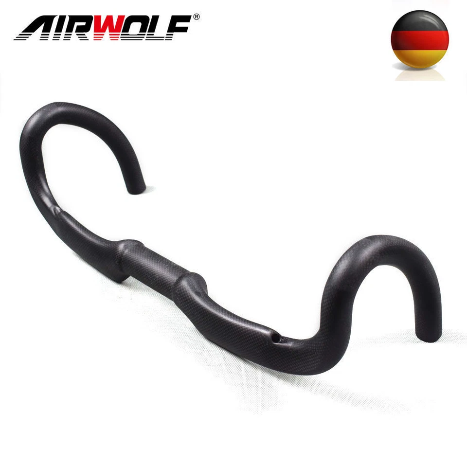 Airwolf T800 Carbon Rennrad Lenker 3K Carbon Rennrad Lenker 400/420/440mm - Bild 2 von 4