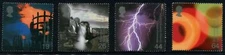 MINT 2000 GB MILLENNIUM FIRE AND LIGHT STAMP SET OF 4