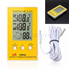 LCD Digital Thermometer Hygrometer DC105 indoor Outdoor Humidity Meter Thermo