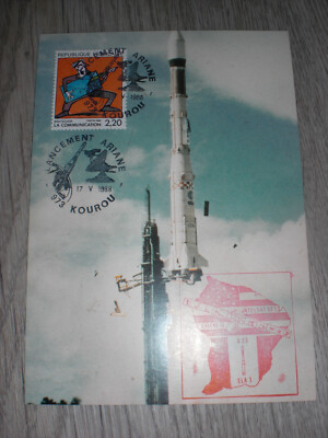 FDC Lancement Ariane Kourou 17.5.1988 mit Ersttagsstempel