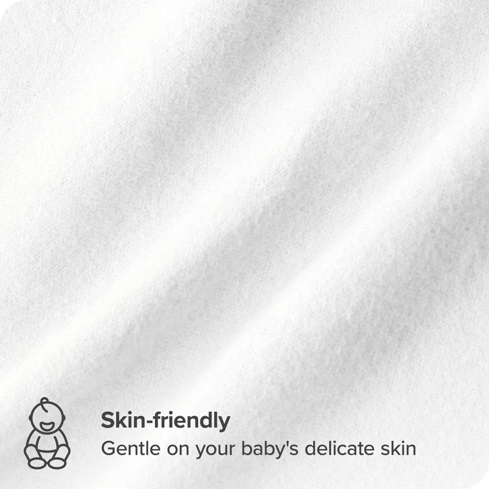 Manta receptora de franela, franela 100 % algodón, paquete de 6 de Bare Home Foto 4 de 4