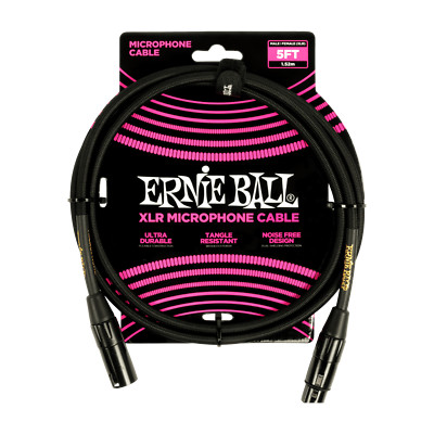 Ernie Ball Premium geflochtenes XLR-Mikrofonkabel - 4,57 m (15 Fuß)