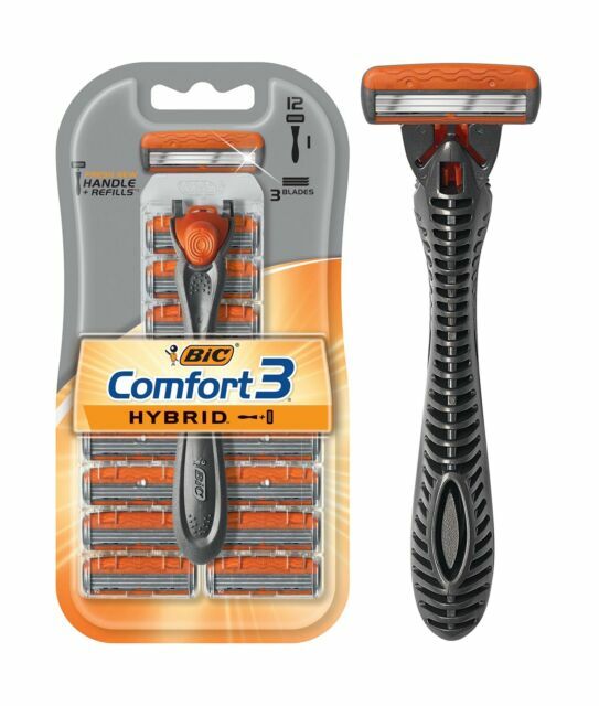 BIC Hybrid 3 Comfort Disposable Razor Men 12count