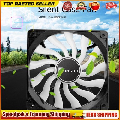 JONSBO 12020 Silent PC Case Chassis Fan CPU Cooler Cooling Fan 120mm 4Pin 3Pin