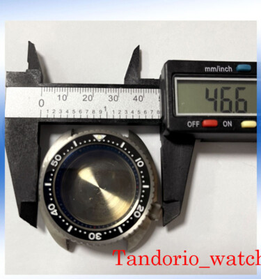 46.6MM Titanium Skx007 Diver Watch Case Ceramic Bezel Sapphire Glass NH35 NH36A