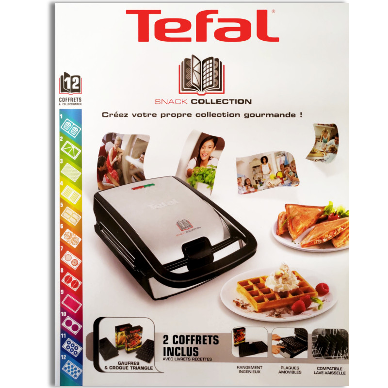 Tefal Snack Collection Electric Toaster Plate 700W Box Sandwich Waffle Set