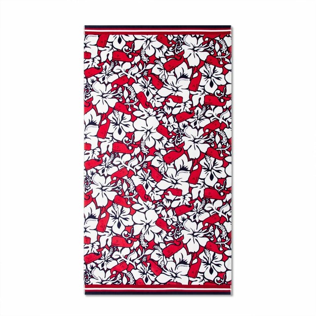 Vineyard Vines NWT Hibiscus Whale Print Beach Towel 40" x