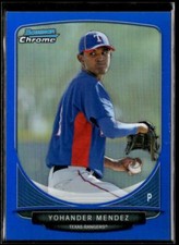 2013 Bowman Chrome Prospects Blue Refractors #BCP176 Yohander Mendez Rangers