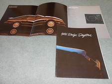 1986 Dodge Daytona Turbo Z Etc. Brochure Big 18 P. 86 Prestige Catalog