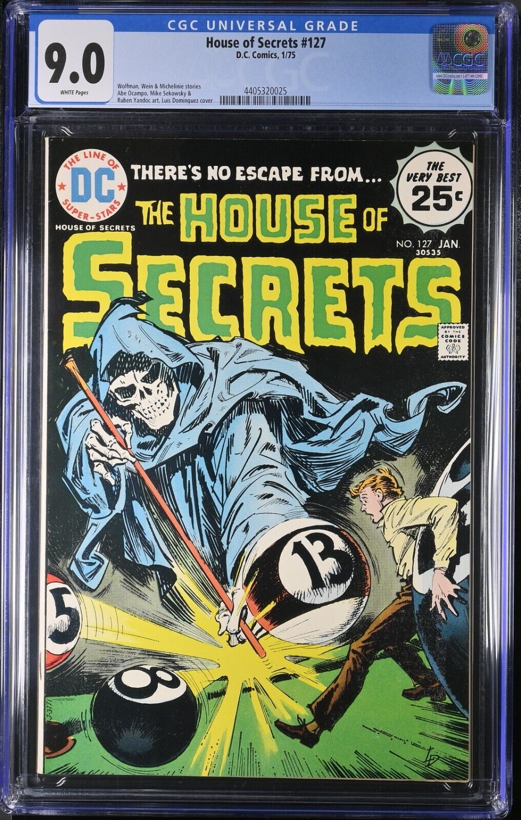 House of Secrets #127 CGC 9.0 DC 1975 Skull Cover