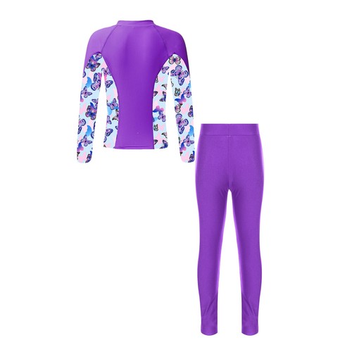Kids Girls Rash Guard Swimsuits Full Body Cover Hijab Burkini Sun Protective Set - Picture 149 of 169