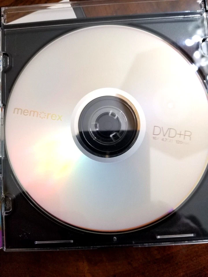 Lote de 10 nuevos DVD grabables en blanco Memorex DVD+R, 4X, 4,7 GB, 120 minutos. Foto 3 de 4
