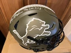 Barry Sanders Signed Lions STS “Lion King” Authentic SpeedFlex Helmet Schwartz