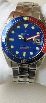 Orologio FESTINA AUTOMATIC SUB DIVERS WITH BOX WORKING TOP MINT CONDITION