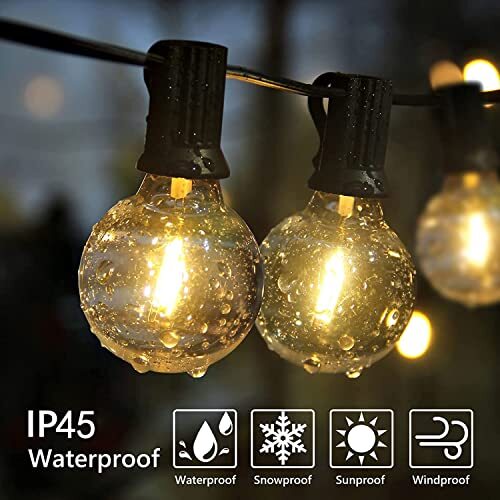 Guirlande lumineuse extérieure 18m plastique incassable à ampoules LED E12 - 2
