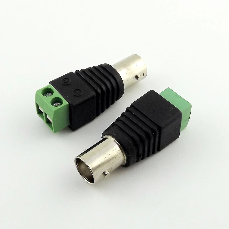 10x Coax CAT5 To CCTV Coaxial Coax Camera BNC Female Jack Video Balun Connector - Image 3 of 4