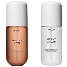 Phlur Vanilla Skin & Heavy Cream Duo Hair & Body Fragrance Mist 3oz Travel Size