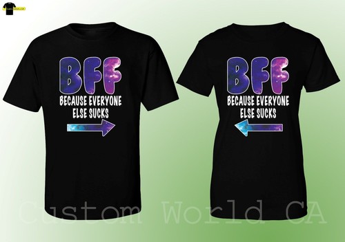 Couple T-shirt BFF Galaxy Shirts Best 