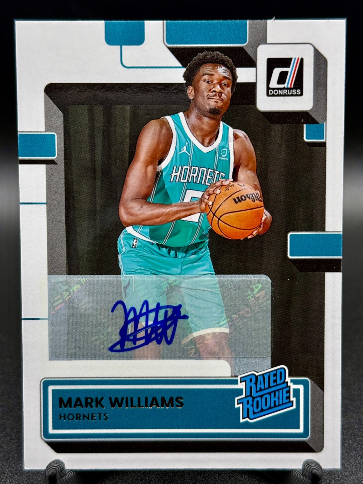 MARK WILLIAMS 2022 DONRUSS RATED ROOKIE SIGNATURE #215 AUTO RC CHARLOTTE HORNETS