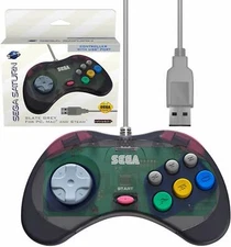 Retro-Bit Official Sega Saturn USB Controller Pad for PC/Mac/Steam/RetroPi Gray