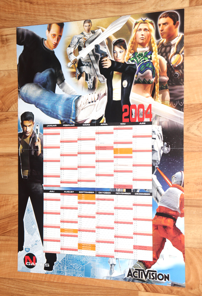 2002 Tony Hawk's Underground 2 Calendar Old Poster PS2 GameCube