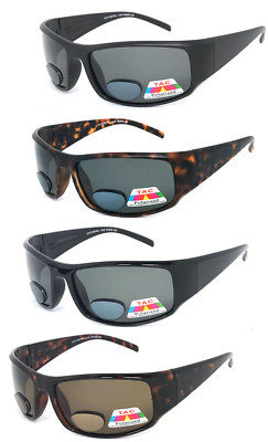 POLARIZED MEN WOMEN BIFOCAL SUNGLASSES READING SUNGLASSES WRAP UV400 +1.50~+3.00
