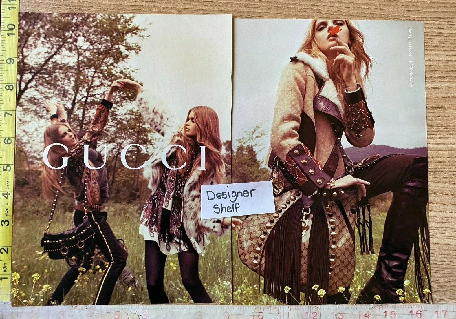 Sacs à main Lilly Donaldson pour Gucci Fashions 2008 2 pg. Publicité imprimée