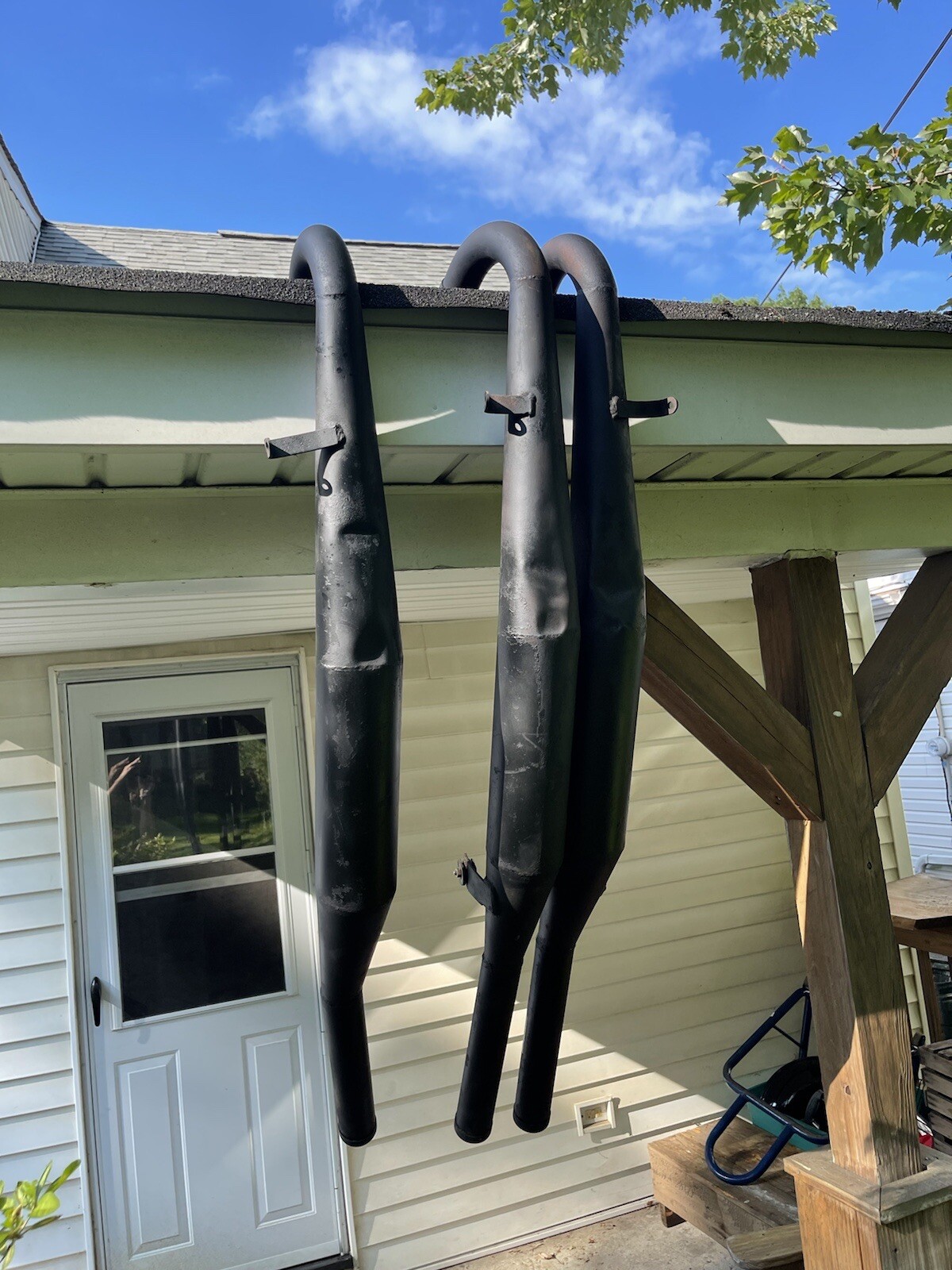 Kawasaki H2 750 Triple Bill Wirges Exhaust Expansion Chambers Manifolds