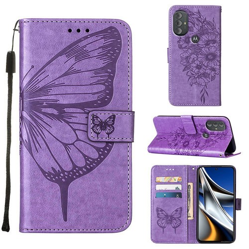 For Motorola Moto G Stylus/Pure/Power/Play Butterfly Leather Flip Wallet Case - Picture 2 of 55