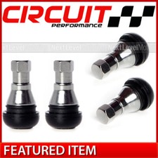 4 Circuit Short Tr412 Short Chrome Sleeve Snap-in Valve Stems Fits Ford Chevy
